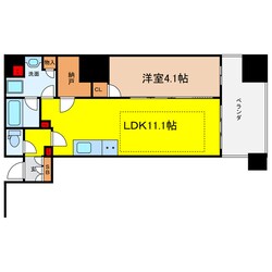 ブランズタワー大阪本町の物件間取画像